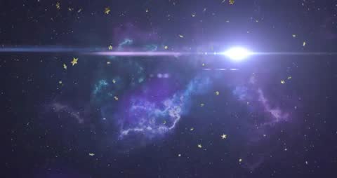 Shimmering Nebula with Bright Star Flaring Through Cosmic Scene