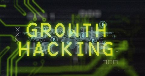 Digital innovation growth hacking with cryptocurrency theme