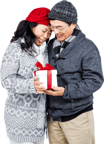 transparent asian couple gift seeing close embrace holidays happiness love - Download Free Stock Videos Pikwizard.com