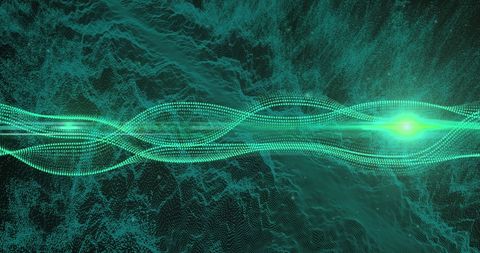 Abstract Green Wave Representation of Digital Connectivity - Download Free Stock Images Pikwizard.com
