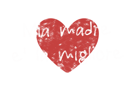 Mother's Day Heart Illustration on Transparent Background