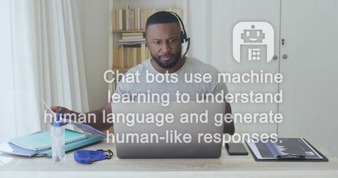 Businessman Leveraging AI Tools with Headset