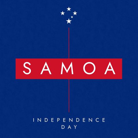 Samoa Independence Day Celebration Background with Stars - Download Free Stock Templates Pikwizard.com