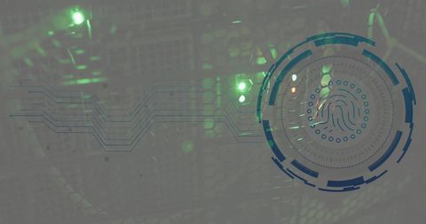 Biometric Fingerprint Overlay on Data Center Server - Download Free Stock Images Pikwizard.com