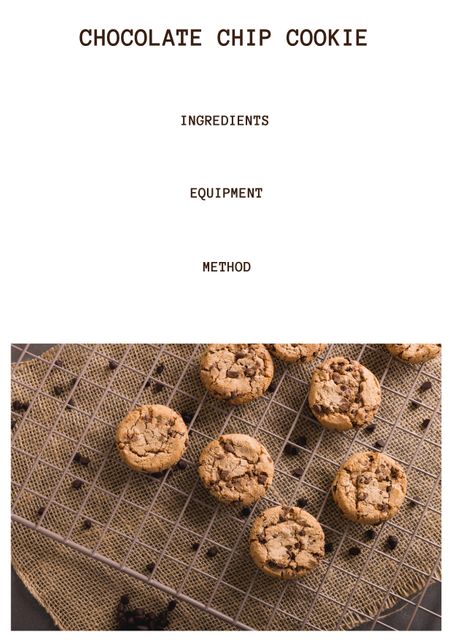 Chocolate Chip Cookie Recipe with Ingredients, Equipment, and Method - Download Free Stock Templates Pikwizard.com