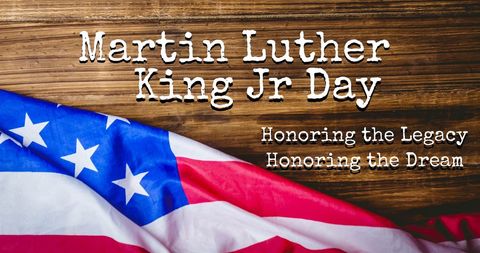Martin Luther King Jr Day Celebration with American Flag - Download Free Stock Images Pikwizard.com