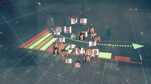 Animated Connections in Global Business Interface
