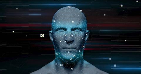 Futuristic Digital Human Overlays with Light Trails - Download Free Stock Images Pikwizard.com