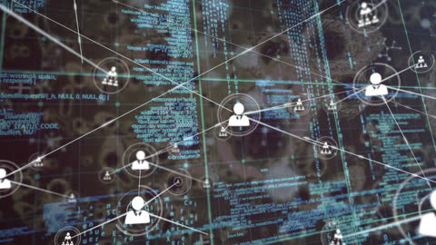 Digital Network Connections with Data and Virus Cells