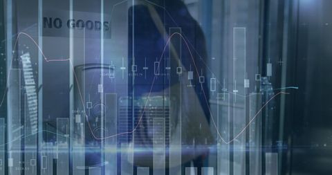 Financial Graph Overlaying Urban Lifestyle - Download Free Stock Images Pikwizard.com