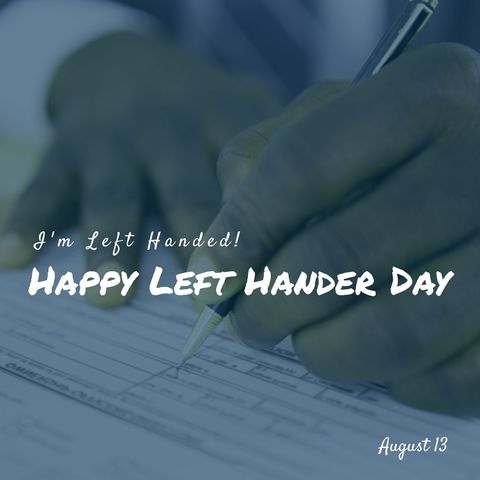 celebrating international left handers day with writing - Download Free Stock Templates Pikwizard.com