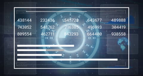 Futuristic Data Analysis Interface with Circular Graph