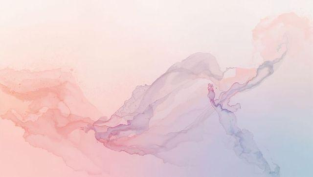 Flowing pastel watercolor ribbons abstract gradient background creative ethereal design