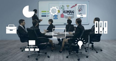 Diverse Team in Meeting Analyzing Financial Data Visualizations