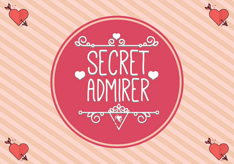 Transparent Secret Admirer Card with Pink Hearts and Stripes - Download Free Stock Videos Pikwizard.com