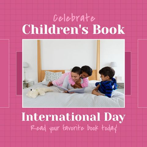 Family Reading Together for Children's Book Day Celebration - Download Free Stock Templates Pikwizard.com