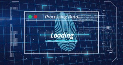 Digital Fingerprint Interface with Data Loading Concept - Download Free Stock Images Pikwizard.com