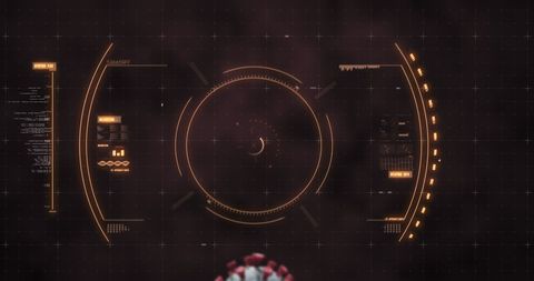 Digital interface analyzing covid-19 virus data visualization