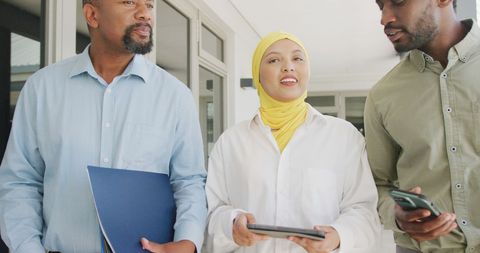 Diverse Professionals Collaborating at Office
