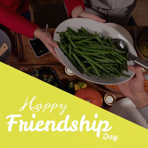 Celebrating Friendship with Shared Meals and Togetherness - Download Free Stock Templates Pikwizard.com
