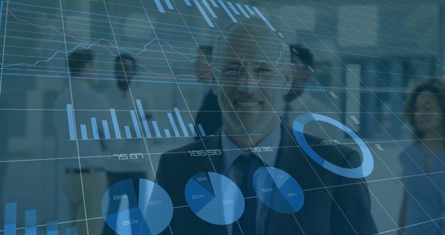 Businessman Analyzing Data on Digital Screen with Graphs and Charts - Download Free Stock Images Pikwizard.com