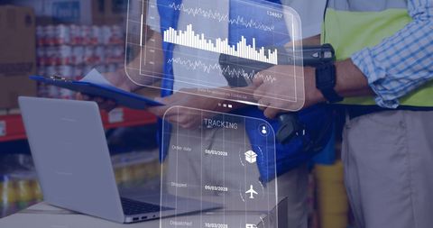 Warehouse data tracking and analysis with digital interface