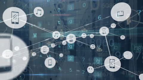 Connected Icons in Digital Network and Server Room Environment
