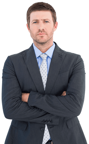 Confident Businessman in Suit Transparent Background