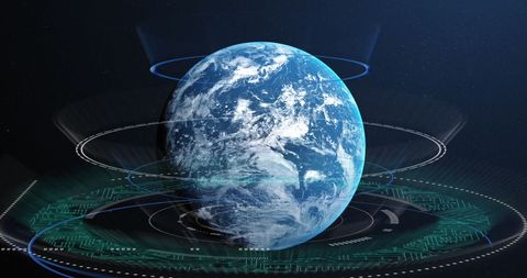 Digital Earth Connectivity with Futuristic Data Streams - Download Free Stock Images Pikwizard.com