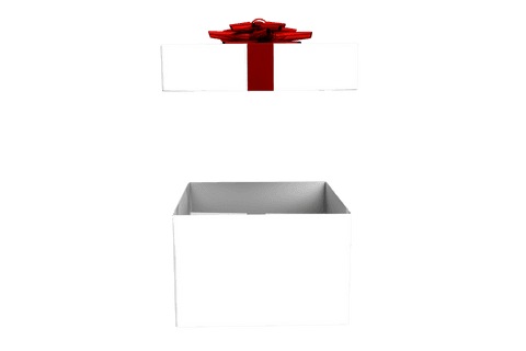 Transparent Floating White Gift Box with Red Ribbon - Download Free Stock Videos Pikwizard.com