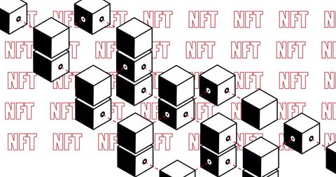 abstract blockchain technology with nft and cubes - Download Free Stock Images Pikwizard.com