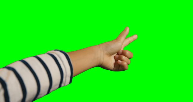 Child's Arm Extended with Pointing Gesture on Green Screen - Download Free Stock Images Pikwizard.com