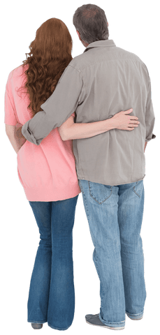 Casual Couple Standing Together on White Background - Download Free Stock Videos Pikwizard.com