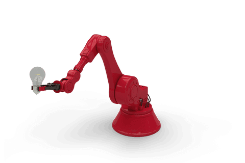 transparent 3d render of red robotic arm holding filament - Download Free Stock Videos Pikwizard.com