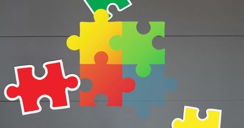 Colorful Puzzle Pieces for Autism Awareness Concept - Download Free Stock Images Pikwizard.com
