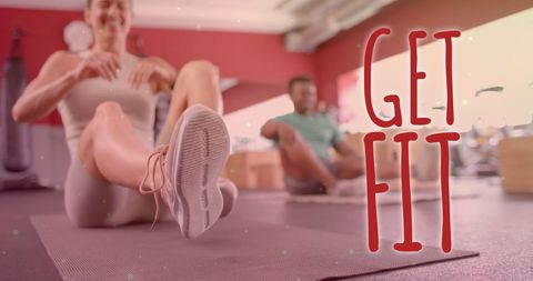 Diverse fitness enthusiasts in gym for active lifestyle