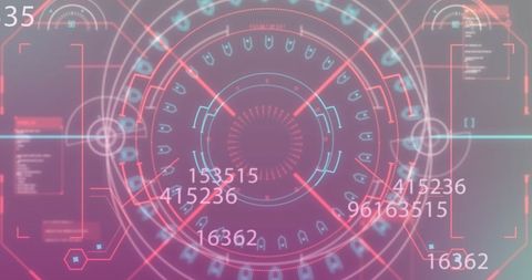 Futuristic Digital Interface HUD Scanning with Data Rings and Cyberspace Elements - Download Free Stock Images Pikwizard.com