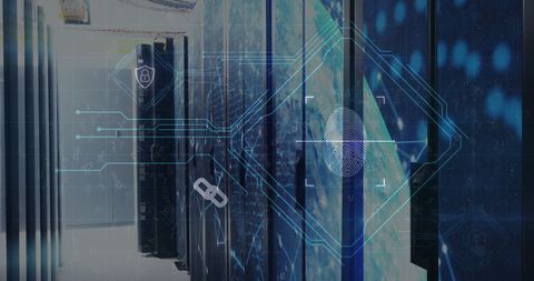 Cybersecurity Technology in Advanced Data Center - Download Free Stock Images Pikwizard.com