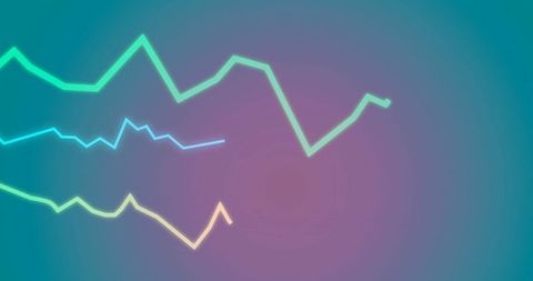 Colorful neon zigzag vibrant gradient background