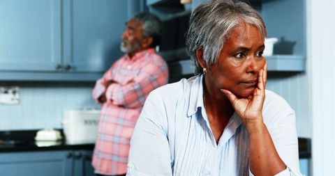 Senior Couple Experiencing Conflict in Kitchen Environment - Download Free Stock Images Pikwizard.com
