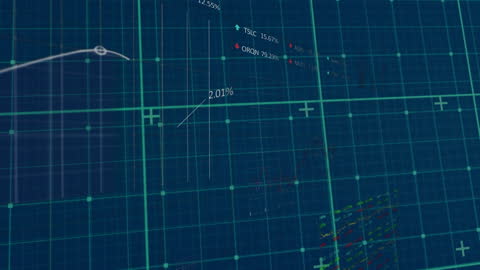 Digital Financial Data Overlay on Patterned Background