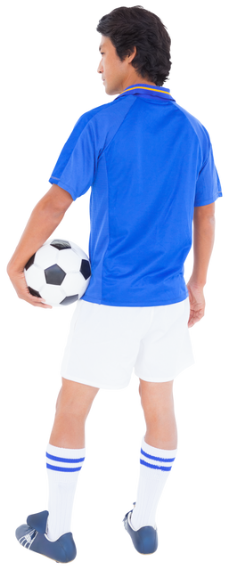 Rear View of Male Soccer Player Holding Transparent Football - Download Free Stock Videos Pikwizard.com