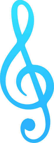 blue gradient treble clef on transparent canvas - Download Free Stock Videos Pikwizard.com