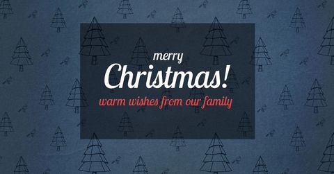 Heartfelt Christmas Greeting on Tranquil Forest Background