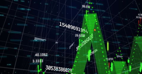 Digital Data Visualization with Dynamic Stock Market Charts - Download Free Stock Images Pikwizard.com
