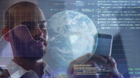 Innovative Businessman Analyzing Financial Data With Technology