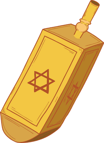 golden dreidel spinning with star design on transparent background - Download Free Stock Videos Pikwizard.com