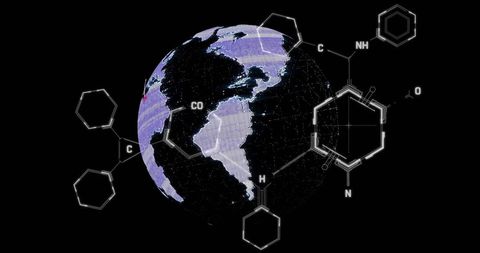 Chemical Structure Alignment with Digital 3D Rotating Globe