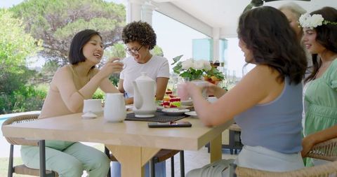Diverse Group Enjoying Joyful Outdoor Gathering