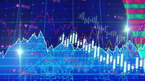 Futuristic Financial Data Analysis with Digital Interfaces